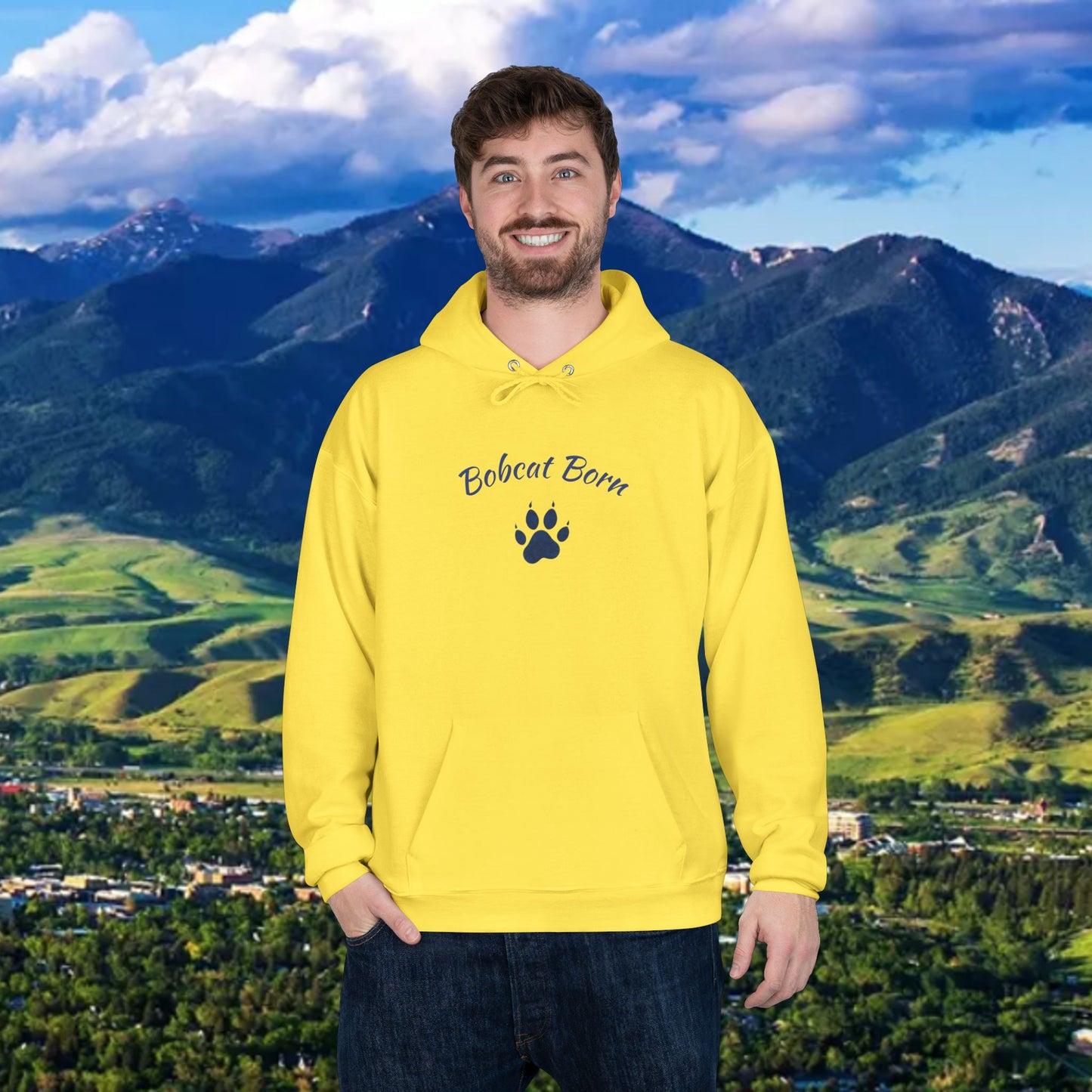 Bobcat Born Eco-Friendly Hoodie - Unisex, Casual Layer, Perfect for Students, Wildlife Lovers, College Spirit Wear, Gift Idea