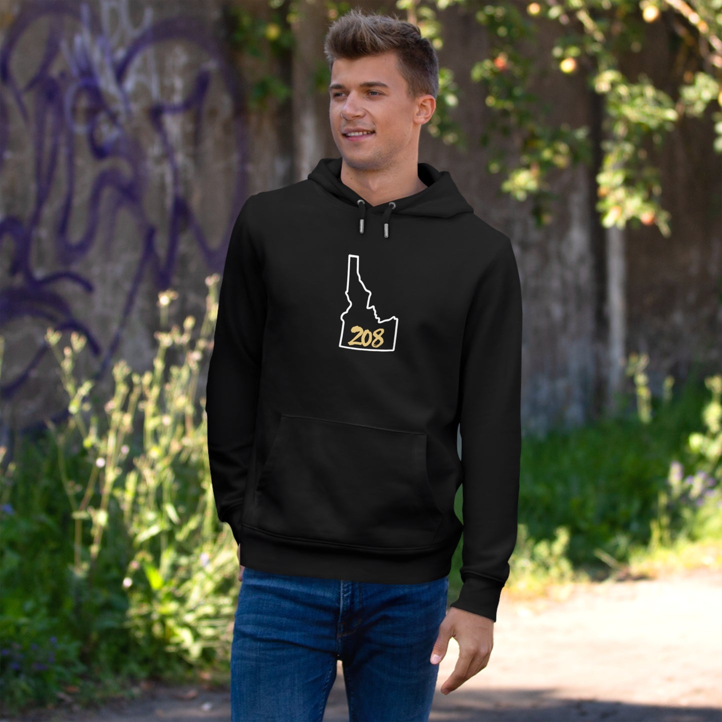 Idaho 208 King Hooded Sweatshirt, Cozy Hooded Sweatshirt, Unique Idaho Apparel, Perfect Gift for Outdoor Lovers, Casual Wear for All Seasons