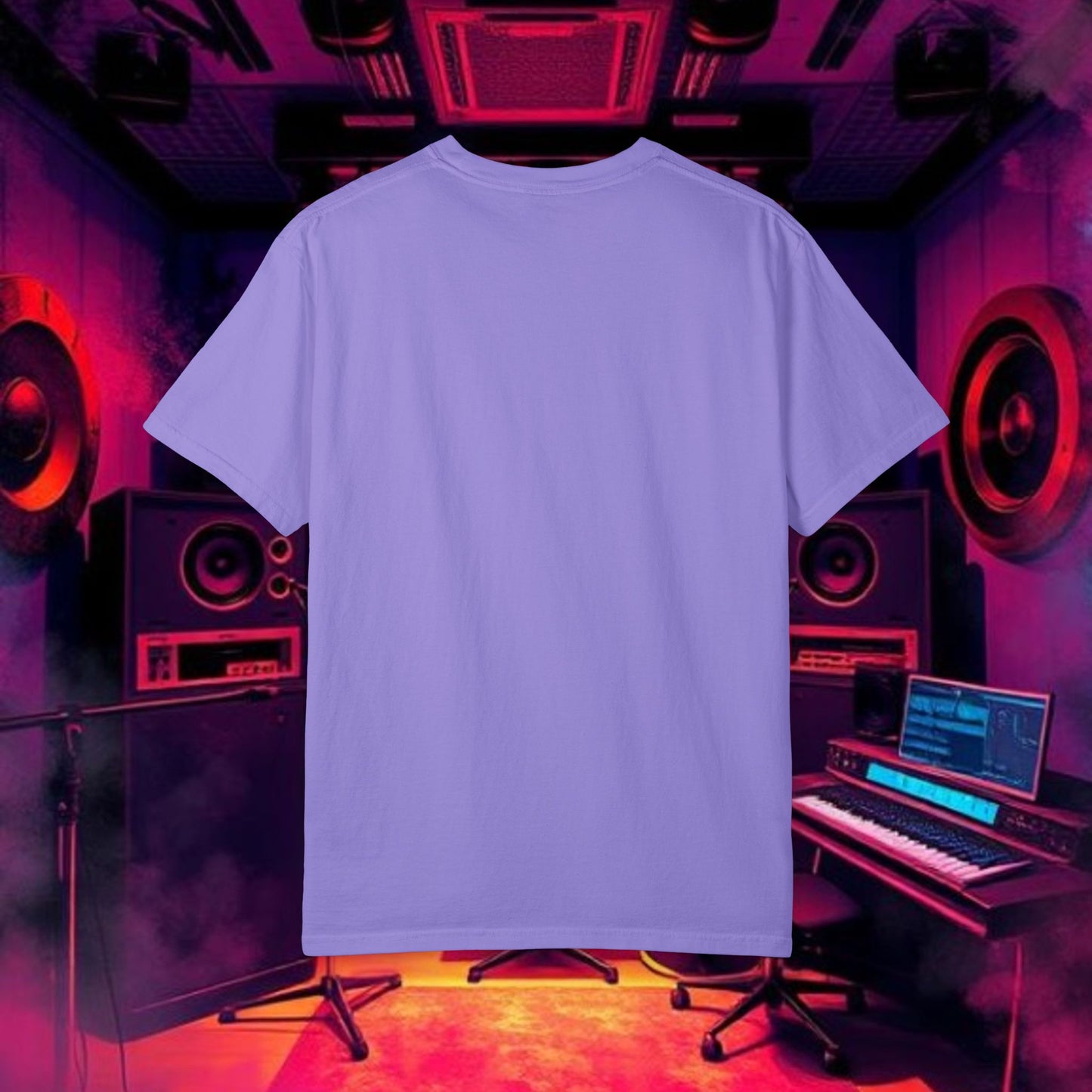 Colorful Unisex Garment-Dyed T-shirt, Artistic Graphic Tee, Music Festival Shirt, Casual Everyday Wear, Vibrant Streetwear, Unique Gift Idea