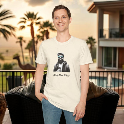 Wing Man Vibes Unisex T-Shirt, Angel Wings Tee, Gift for Him, Graphic Tee, Casual Shirt, Mens Top