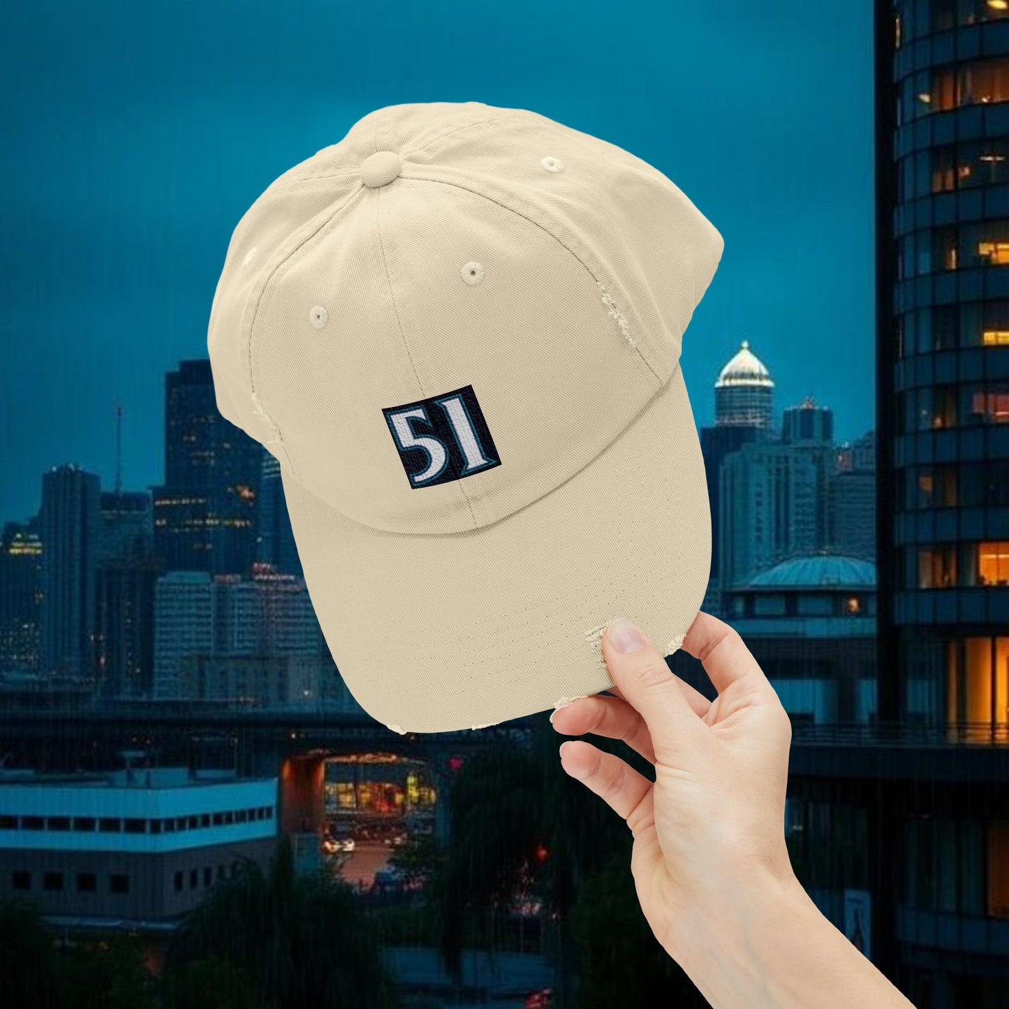 #51 Legends Distressed Cap with Vintage 51 Design | Casual Hat for Everyday Style, Trendy Accessories