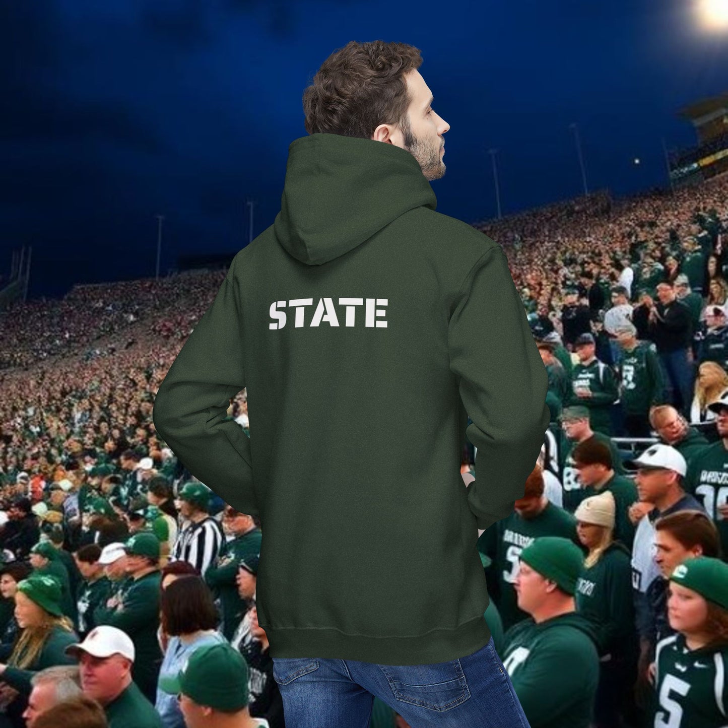 Unisex Hoodie, No Fly Zone Sweatshirt, College Apparel, Spartan Fan Gear, Gift for Him/Her, Made in USA