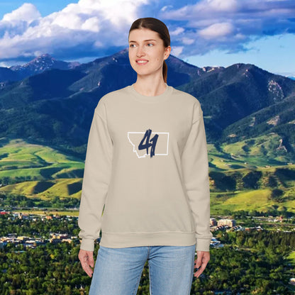 Montana 41 Crewneck Sweatshirt — State Outline Graphic