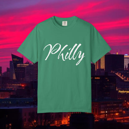 Philly Script T-Shirt — Handwritten City Pride Tee, Ultra Soft and Comfortable T-Shirt for any gameday.