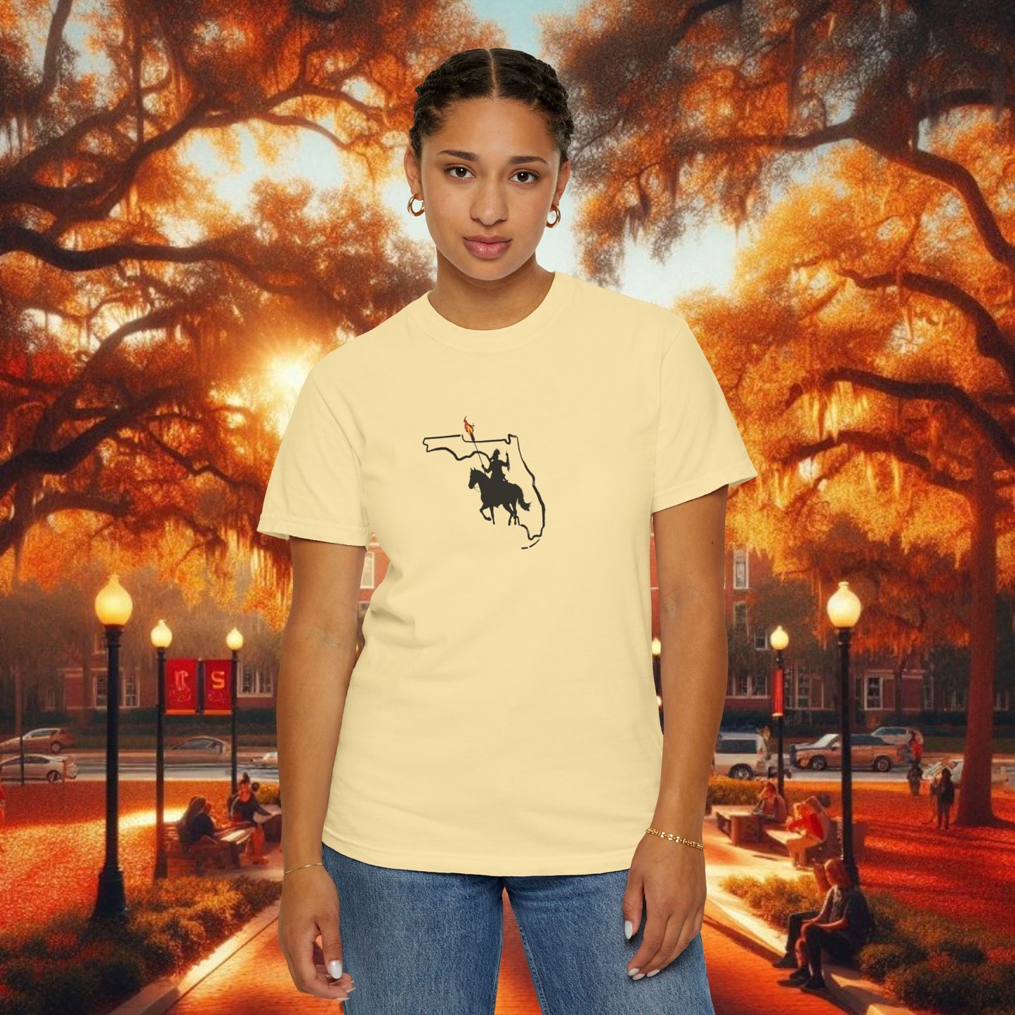 T-Shirt with Tally Design, Casual Wear, Gift for Sports Fans, College Apparel, Summer Fashion, State Pride Tee