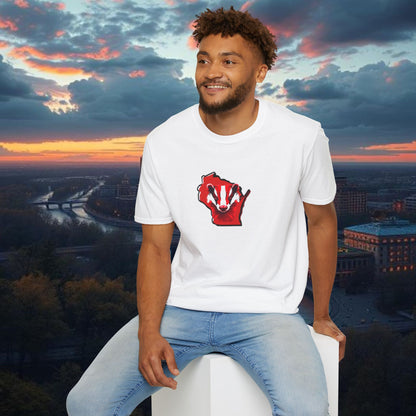 Wisconsin Softstyle T-Shirt, Unisex Tee, College Apparel, Game Day Shirt, Casual Wear, Gift for Fans