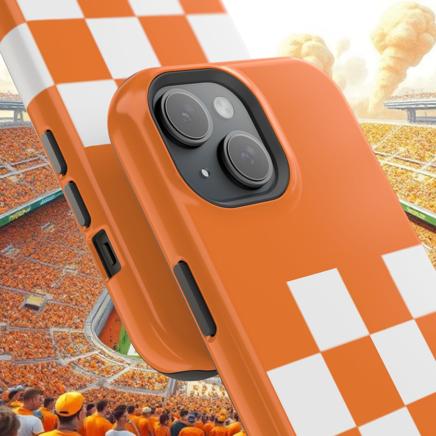 Vibrant Checkerboard Magnetic Tough Cases for Phones, Sports Fans' Accessory, Durable Protection, Tennessee Design, Custom Cases, Gift Ideas