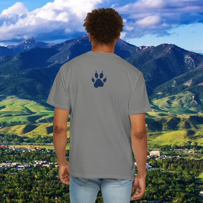 Stylish Unisex T-Shirt with Bold 41 Graphic and Paw Print, Perfect for Gameday and Tailgates.