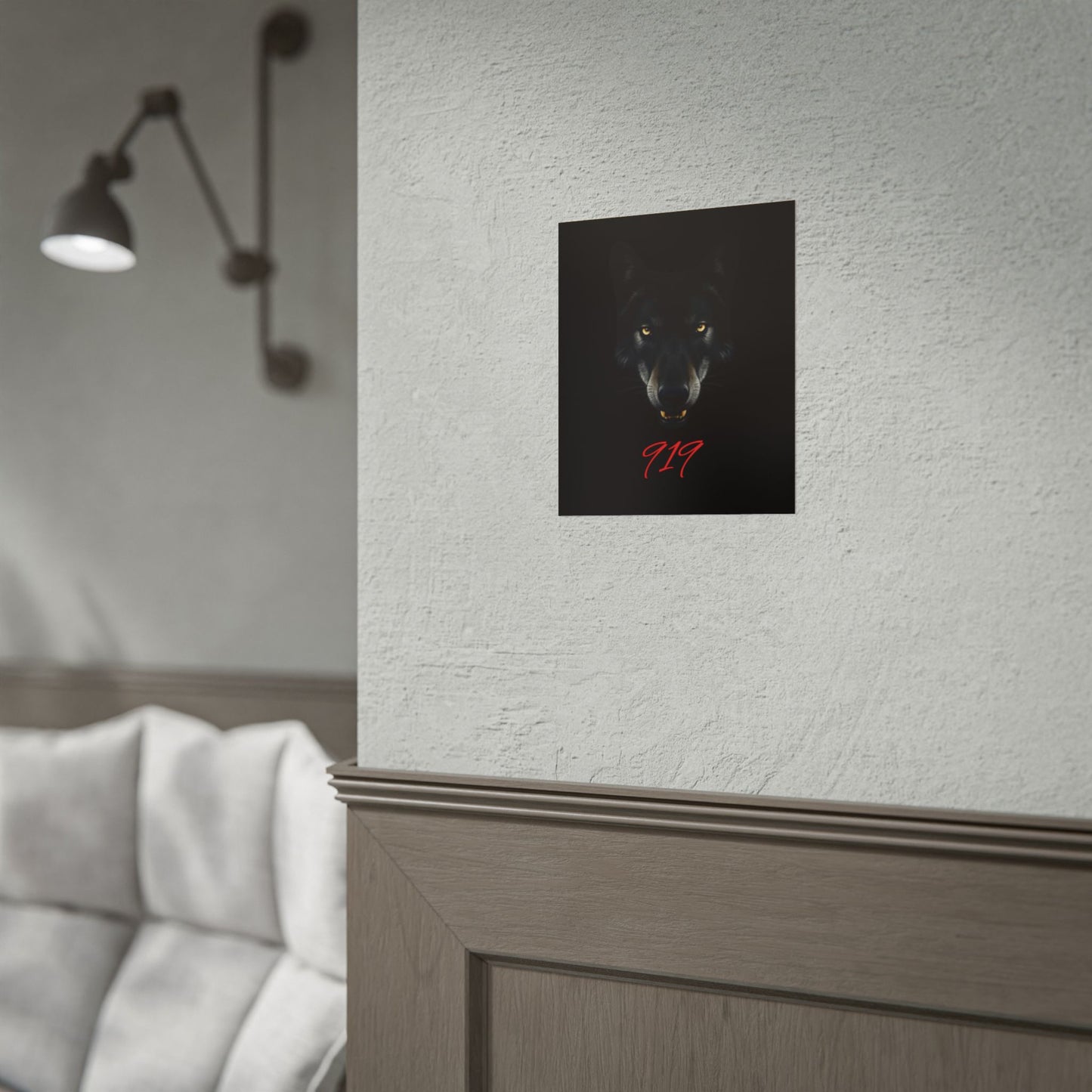 Wolfpack Art Poster, Wolf 901 Raleigh Poster, Gift for Die Hard Fans, Home Decor, 919 Design