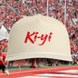 Ki-yi Rope Cap — Sunwashed Trucker Hat with Retro Script