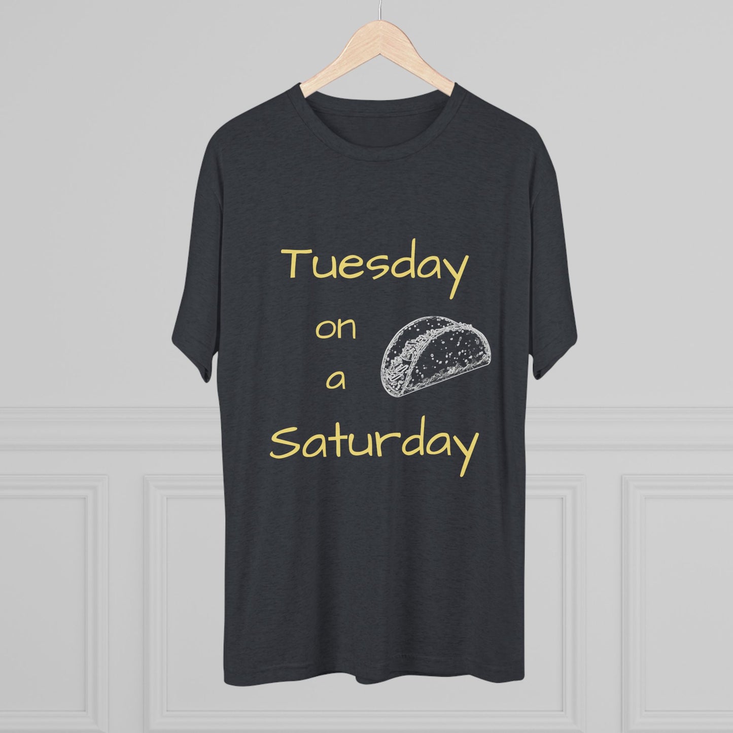 T-Shirt — "Tuesday on a Saturday" Taco Tee with Paw Print Back