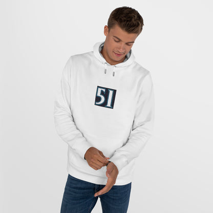 Legends #51 Hooded Sweatshirt - Cozy Gift for Him/Her, Casual Wear, Seattle in Japanese, Streetwear