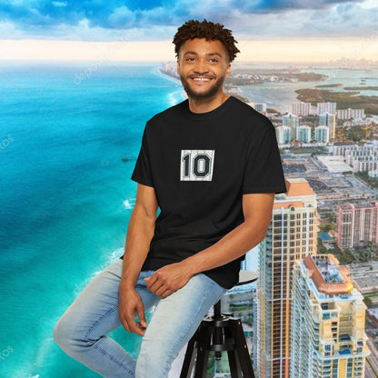 #10 T-Shirt, Retro Baseball Fans Unisex Garment-Dyed T-Shirt with Cool Number Design, Casual Wear, Summer Fashion, Relaxed Fit Tee