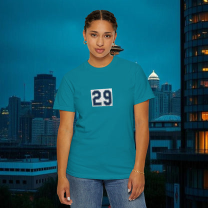 Big Dumper Unisex Garment-Dyed T-Shirt with Bold Number 29, Casual Tee, Gift for Sports Fans, Summer Fashion, Everyday Wear