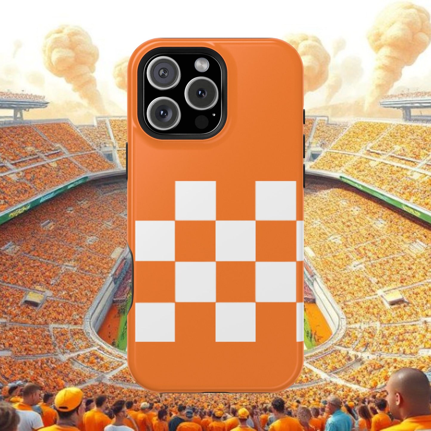 Vibrant Checkerboard Magnetic Tough Cases for Phones, Sports Fans' Accessory, Durable Protection, Tennessee Design, Custom Cases, Gift Ideas