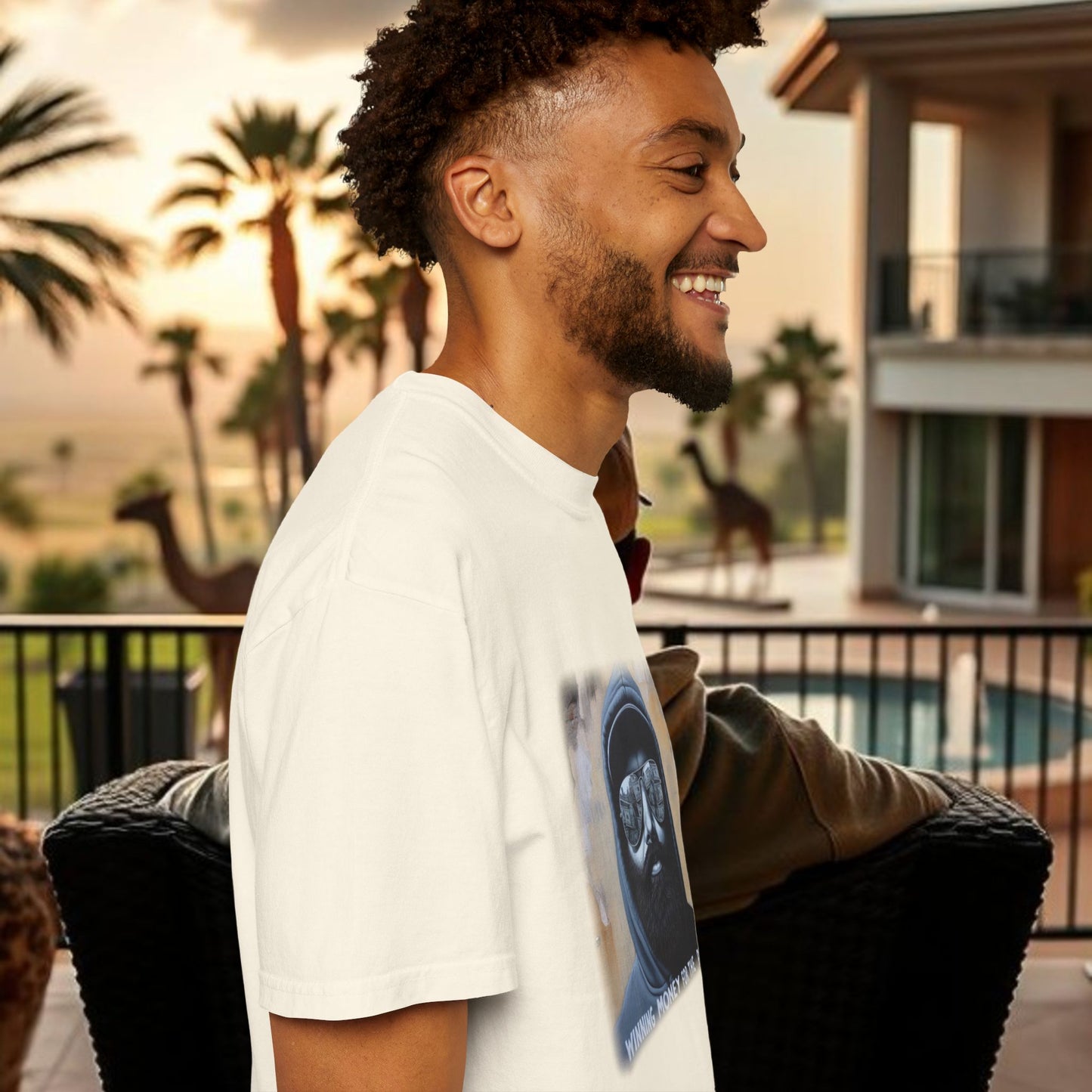 Wing Man Winning Money for The People, Urban Graphic T-shirt, Unisex Garment-Dyed Tee, Streetwear Style, Casual Summer Wear