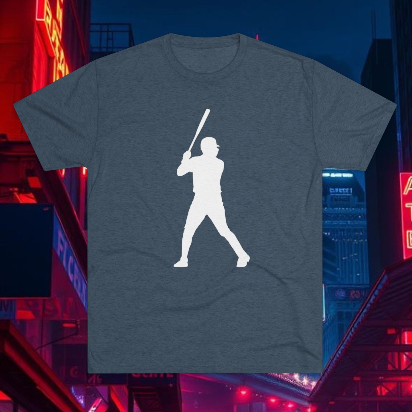 Baseball Stars Silhouette Tee - #13 on the Back, Baseball Legends, Soft Style Tri-Blend T-Shirt Perfect for Gameday