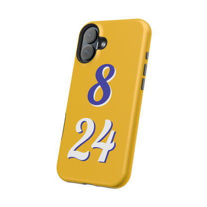 Vibrant Sports Phone Case, 8 24 Tribute, Impact-Resistant Case, Gift for Basketball Fans, Durable Phone Cover, Summer Vibe, Celebration