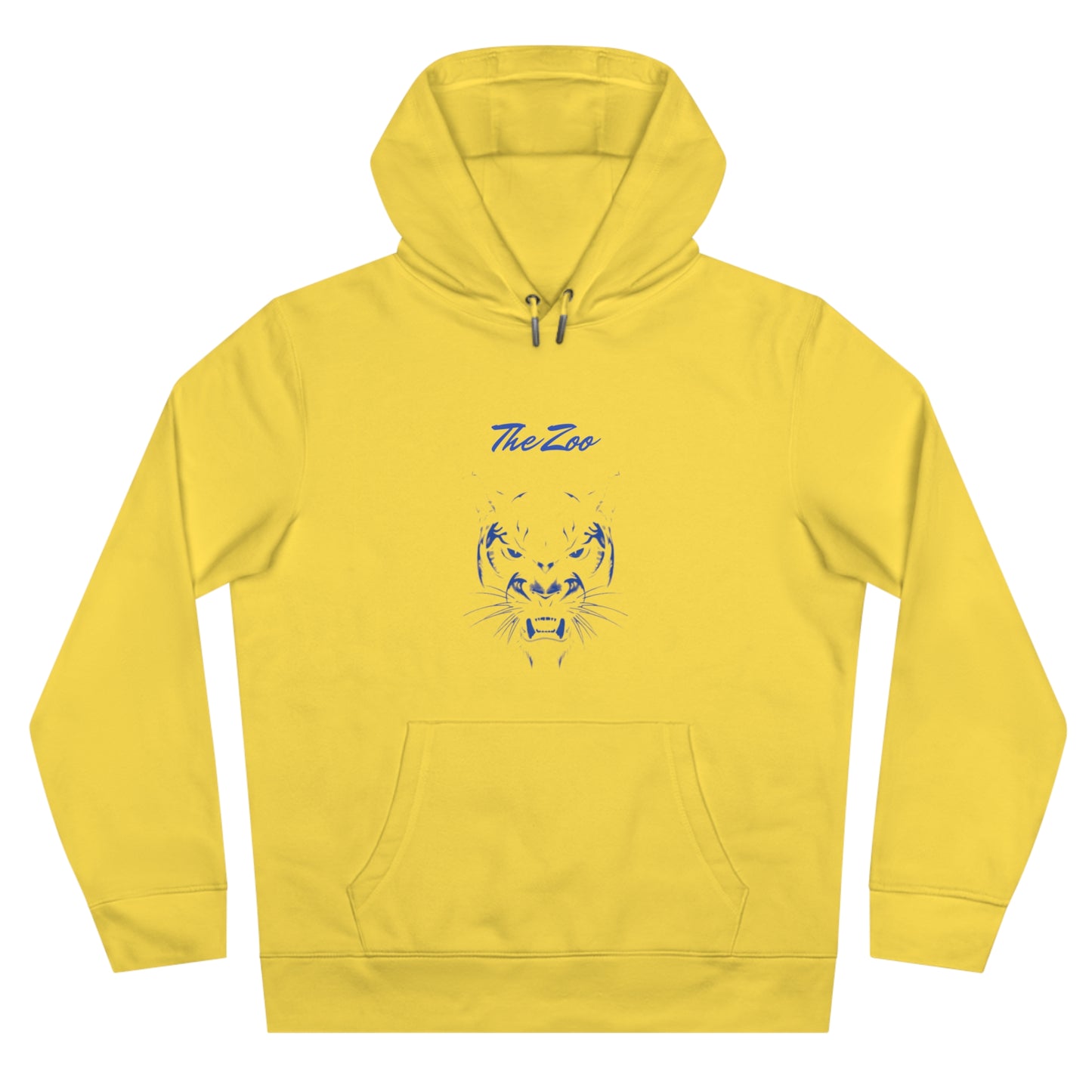 The Zoo Hooded Sweatshirt, Vibrant Yellow Hoodie, College Fan Design Sweatshirt, Cozy Gift for Him, Unique Casual Wear