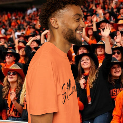 Stillwater Script T‑Shirt — Casual City Pride Tee, Soft-Style Shirt, Perfect for Gameday