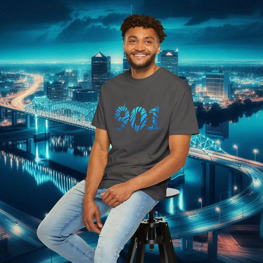 Memphis T-Shirt with 901 Design, Casual Graphic Tee, Unisex Wear, Trendy Apparel, Gift for Memphis Fans