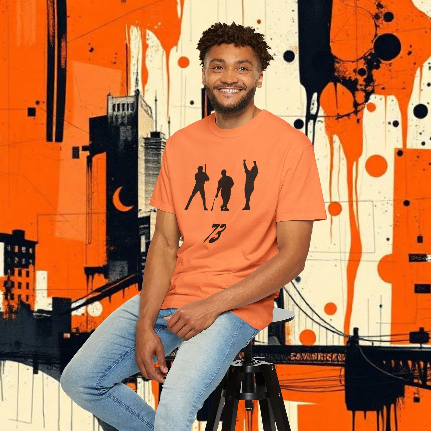 Legends Baseball T-Shirt - Silhouette Baseball Players with 73 Record Number