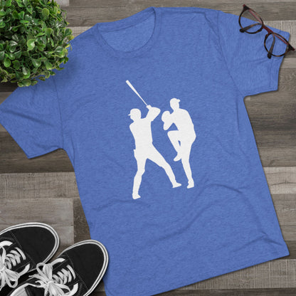 Baseball Stars Silhouette Tee – Batter & Pitcher Graphic Crew Shirt