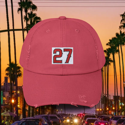 #27 Vintage Distressed Cap, Casual Hat, Everyday Wear, Sports Enthusiast Gift, LA Fans, Baseball Fans