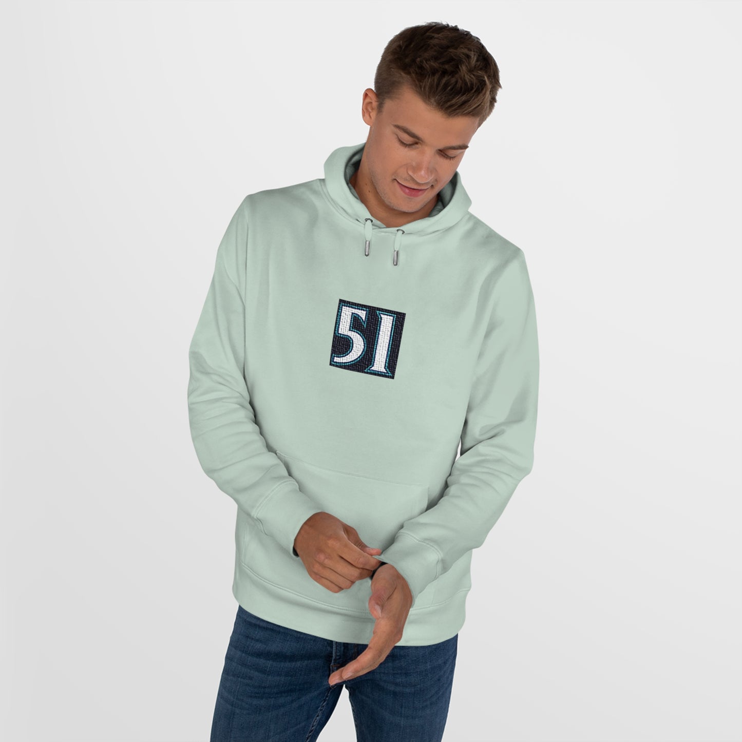 Legends #51 Hooded Sweatshirt - Cozy Gift for Him/Her, Casual Wear, Seattle in Japanese, Streetwear