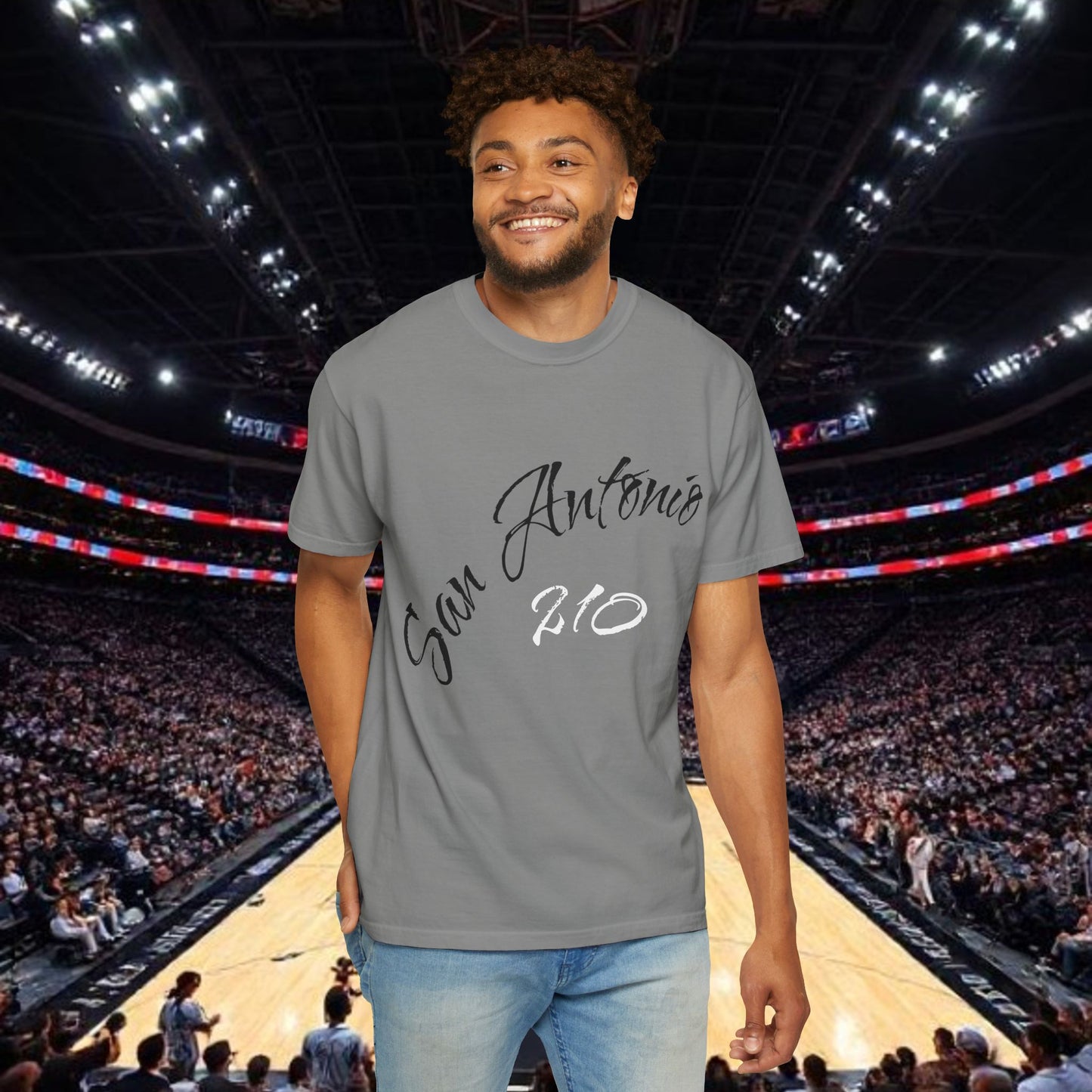 San Antonio 210 Script T-Shirt, Soft-Style T-Shirt, Perfect Statement Piece