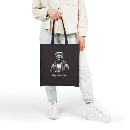 Wing Man Vibes Tote Bag, Cotton Canvas Bag, Eco-Friendly Shopper, Gift for Him, Casual Carryall, Unique Art Tote