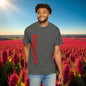 Lincoln Nebraska Area Code T-Shirt — White Tee with Red "Nebraska" & 402 Back Print, Soft-Style T-Shirt
