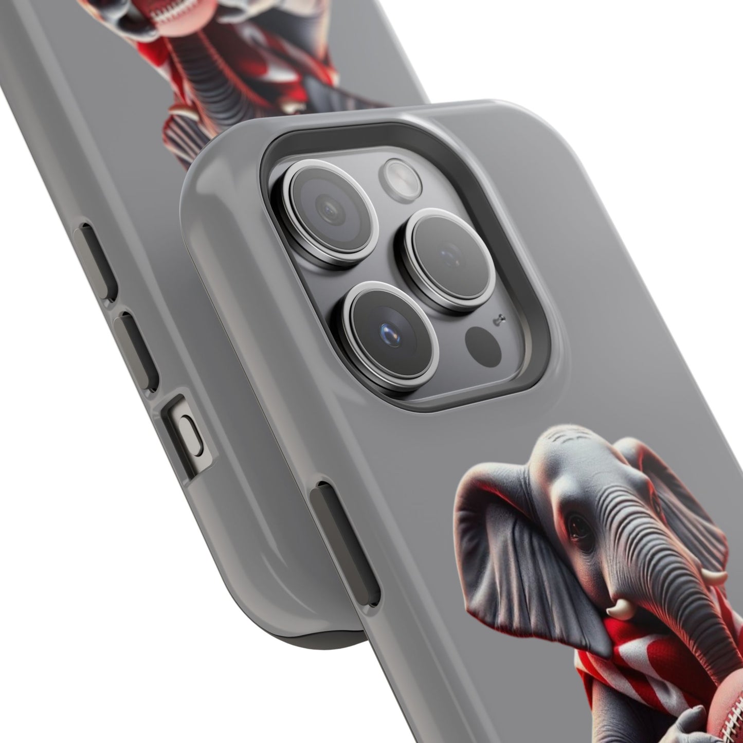 Elephant Football Case - Impact-Resistant Phone Cover, Unique Gift for Sports Lovers, Animal Case for Kids, Fun Accessories, Durable