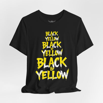 Black & Yellow Graphic Tee — Bold Pittsburgh Colors T-Shirt