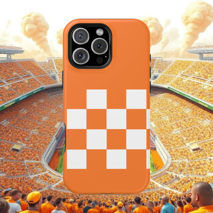 Vibrant Checkerboard Magnetic Tough Cases for Phones, Sports Fans' Accessory, Durable Protection, Tennessee Design, Custom Cases, Gift Ideas
