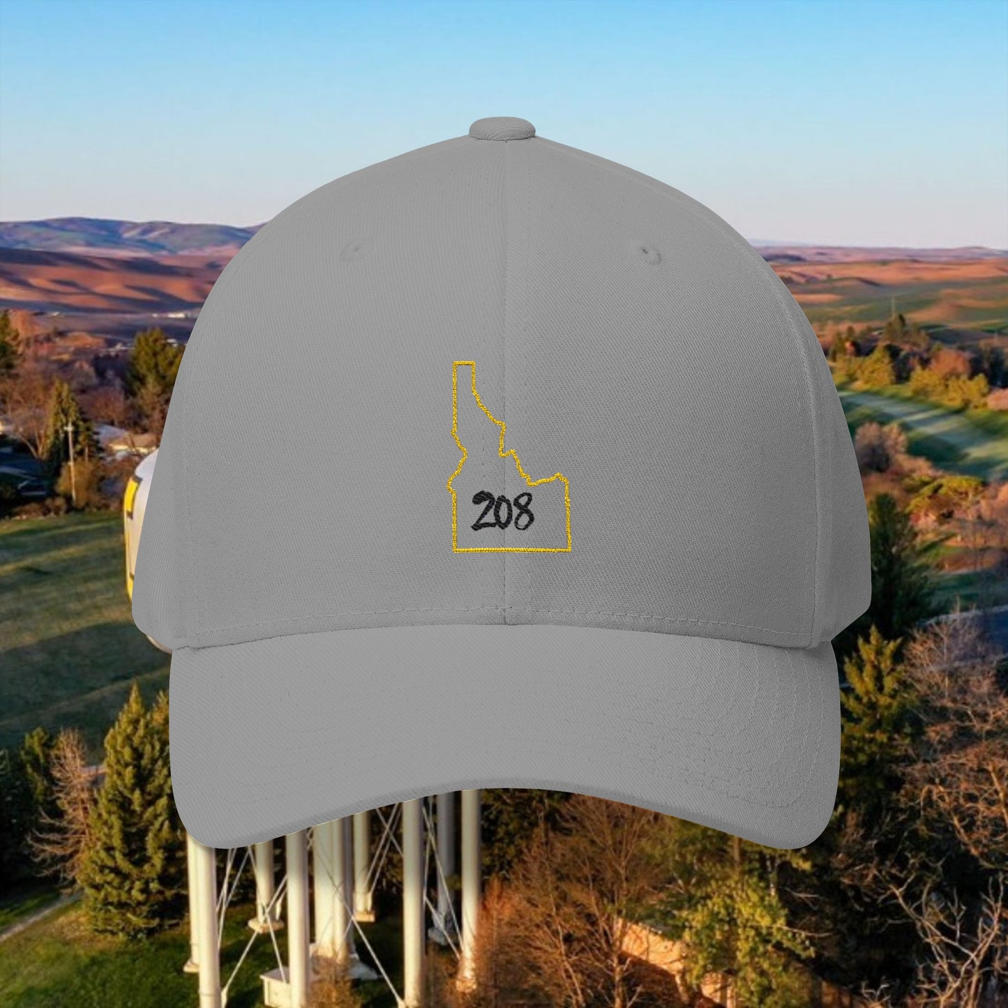Idaho 208 Embroidered Cap, Closed-Back Structured Hat, Gift for Idahoans, Casual Wear, Summer Accessory