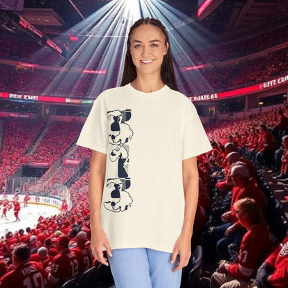 Detroit T-Shirt — Vertical Mascot Graphic with 'Detroit' Script