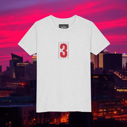 Baseball Stars Youth Short Sleeve Tee with Number 3, Kids Casual Wear, Birthday Gift, Sports Day, School Activities, Team Spirit