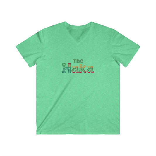Hawaii Fan Haka Spirit Men's V-Neck Tee - Cultural Pride Top, Luau Outfit ,Tailgate Wear, Gameday Style, Unique Graphic Tee