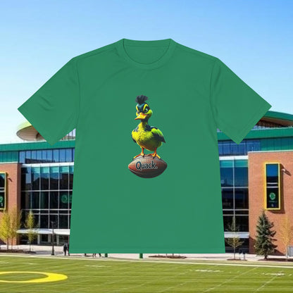 Football Fan Tee, Quack Graphic Shirt, Sportswear for Tailgating, Unisex Moisture-Wicking Sport Top, Perfect Gift for Game Day