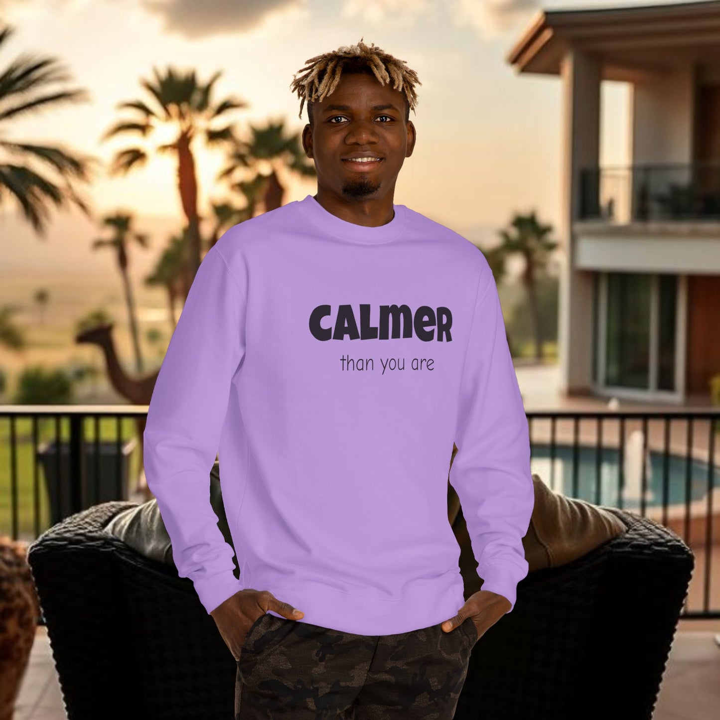 Calmer Than You Are Sweatshirt, Cozy Gift for Friends, Relaxed Style, Unisex Outerwear, Casual Layering