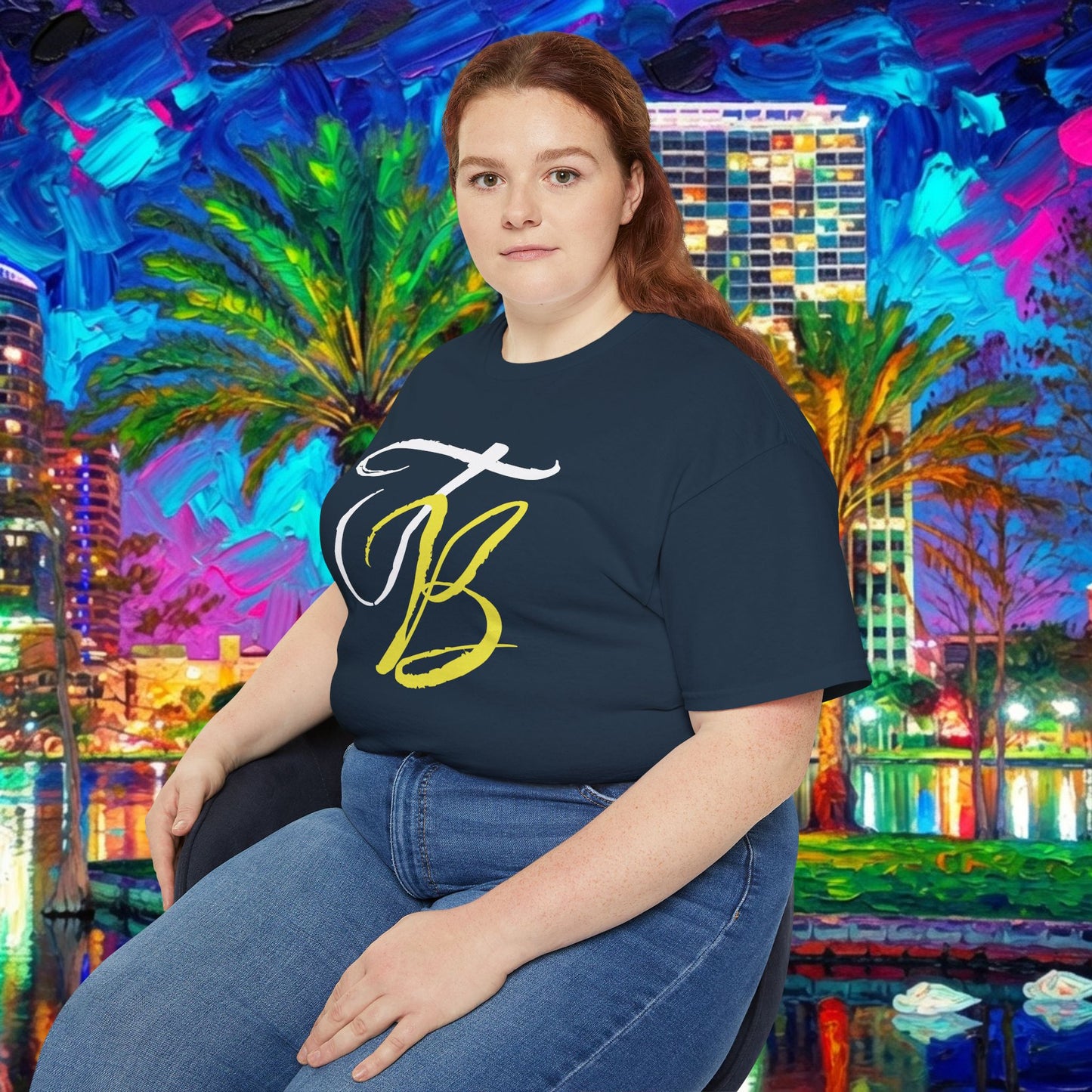 TB Monogram Tee — 813 Tampa Area Short-Sleeve T-Shirt