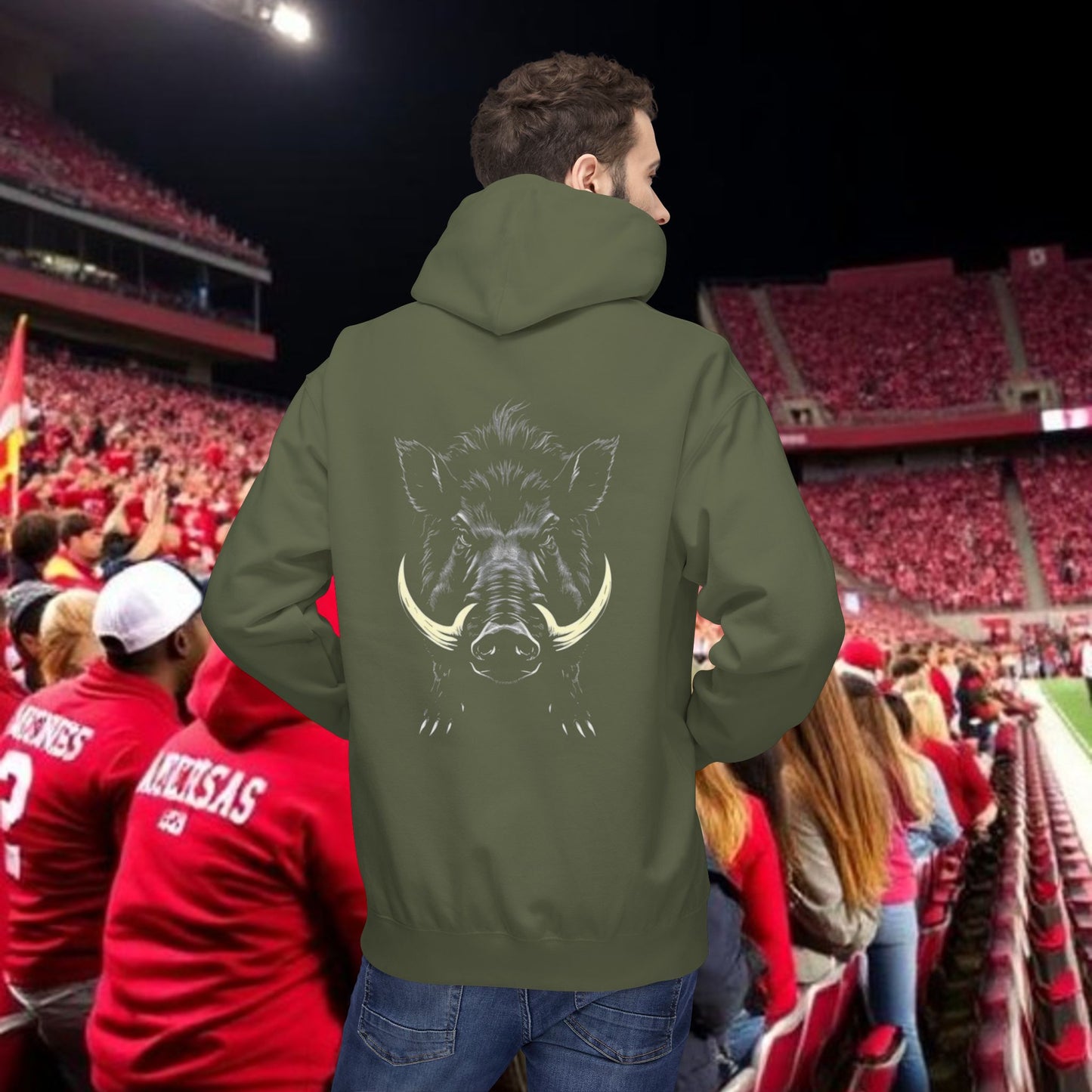 Boar Graphic Hoodie — Rugged Wild Boar Illustration with '479' Chest Print