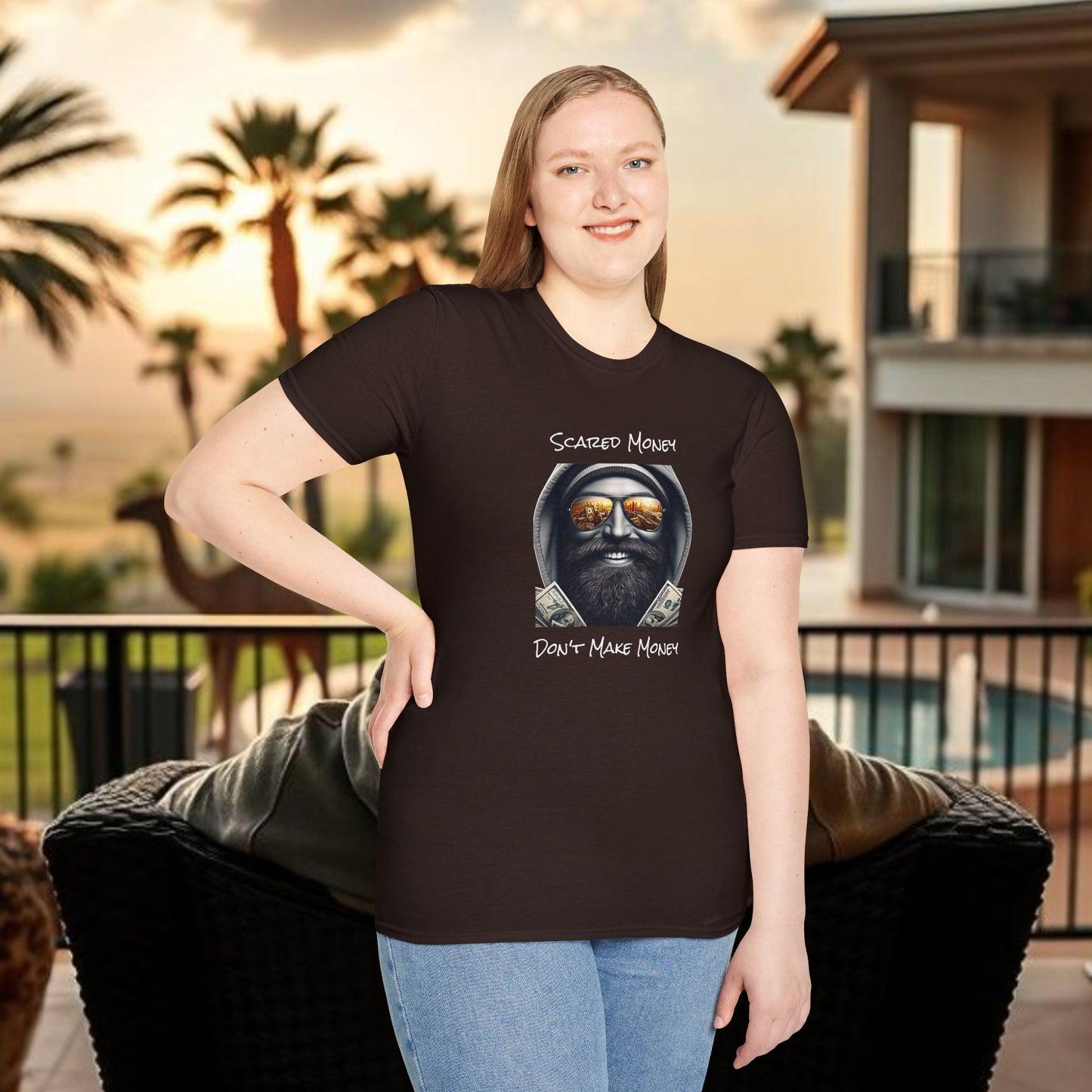 Scared Money Unisex Softstyle T-Shirt - Casual Wear, Streetwear, Gift for Him, Statement Tee, Urban Fashion