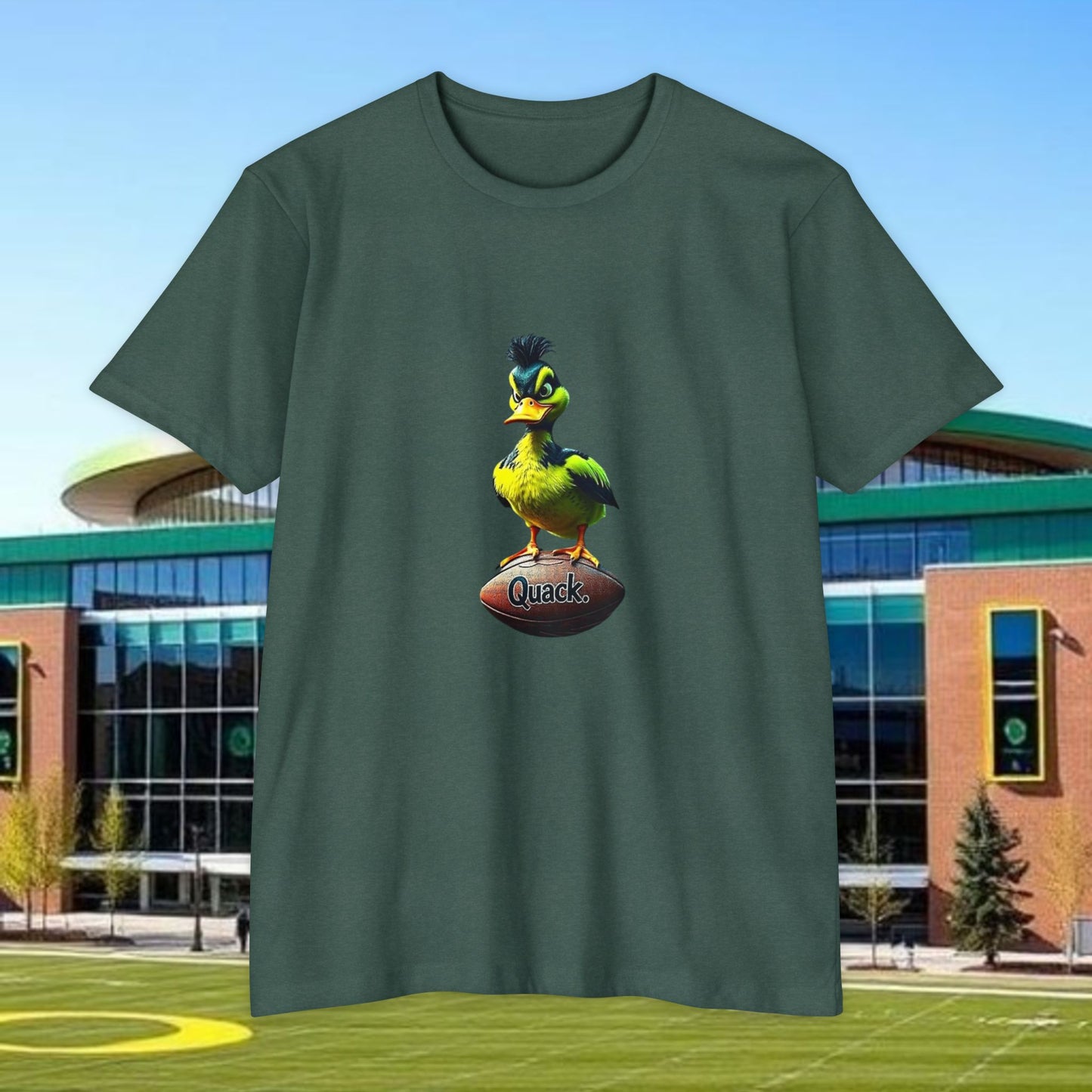 Quacky Game Day Unisex T-Shirt | Fun Sports Tee for Fans, Perfect for Tailgating, Gift for Sports Lovers, Quack Football Shirt