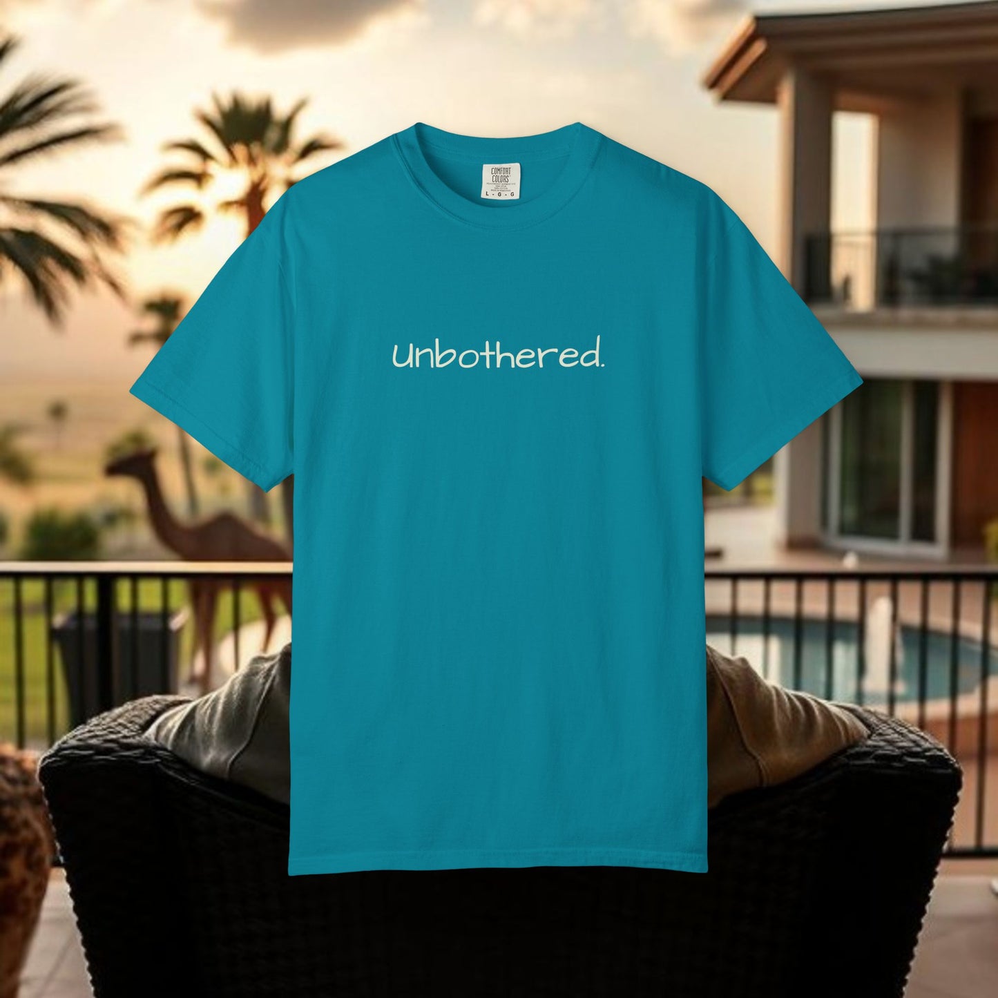 Unbothered Garment-Dyed T-Shirt, Relaxed Fit Tee, Casual Everyday Wear, Gift for Friends, Relaxation Apparel, Trendy Summer Top