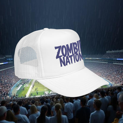 Zombie Nation Foam Trucker Hat | Embroidered Baseball Cap, Outdoor Events, Sport Games, Costume Parties, Gift for Fans