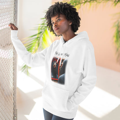 Wing Man "Man of the Year" Three-Panel Fleece Hoodie - Cozy Graphic Pullover, Gift for Him/Her, Casual Layering, Nostalgic Apparel, Unisex