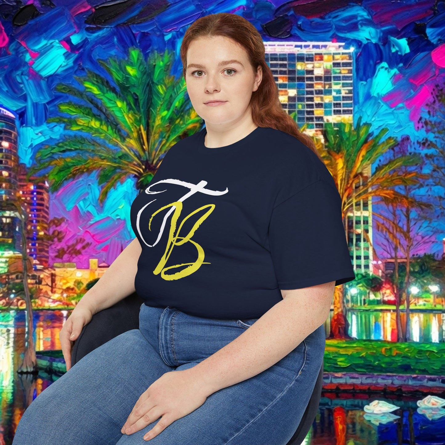 TB Monogram Tee — 813 Tampa Area Short-Sleeve T-Shirt