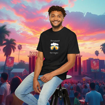 Unisex Beer Goggles Tee, Comedy T-Shirt, Festival Shirt, Funny Summer Tee, Barbecue Outfit, Gift for Beer Lovers